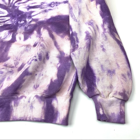 Tie Dye Adult Medium Sweatshirt Purple Halloween Vintage Pullover Crewneck Blend - Picture 7 of 9